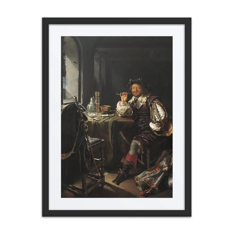 A Soldier Smoking a Pipe