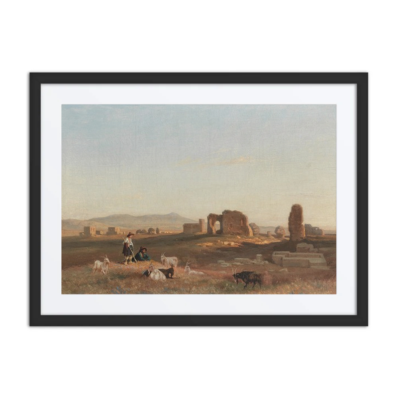 A Southern Landscape with Ruins, with Goats and Shepherds