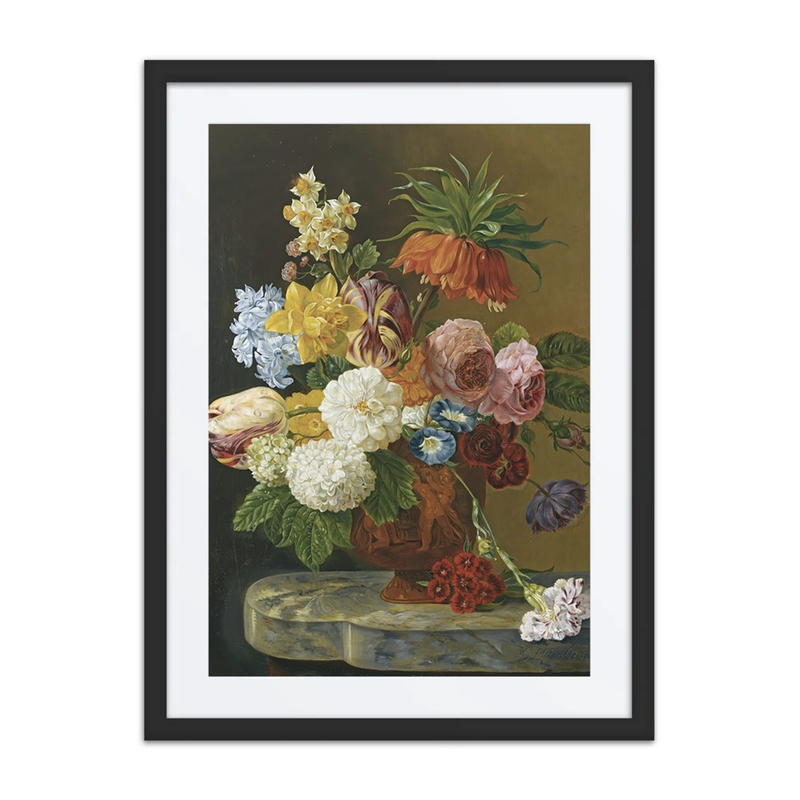 A Still Life with Roses, Peonies, Tulips, Daffodils, Carnations, and Other Flowers in a Vase