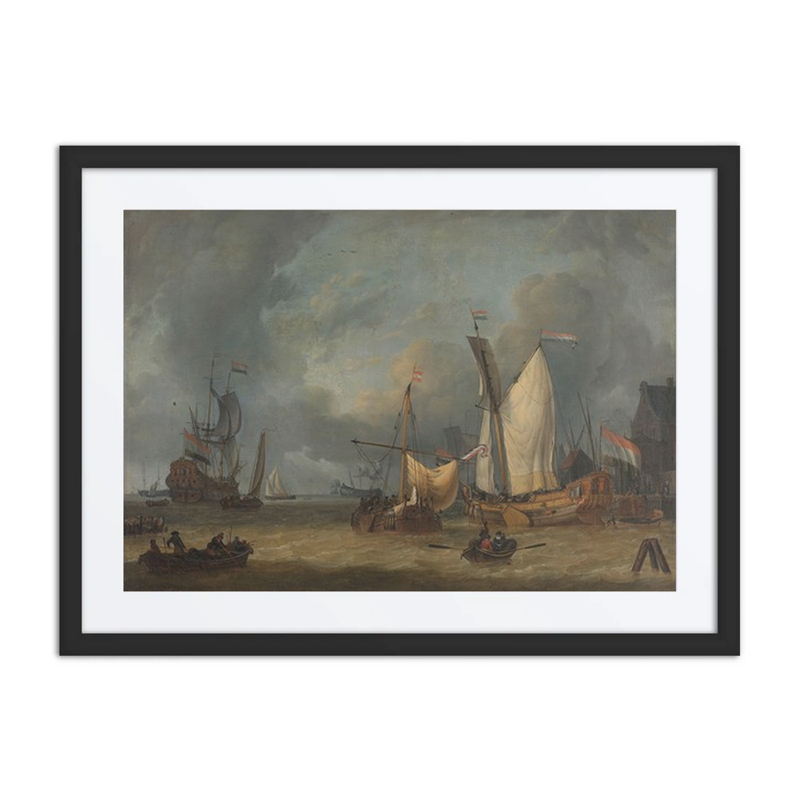 A Stormy Harbor Scene