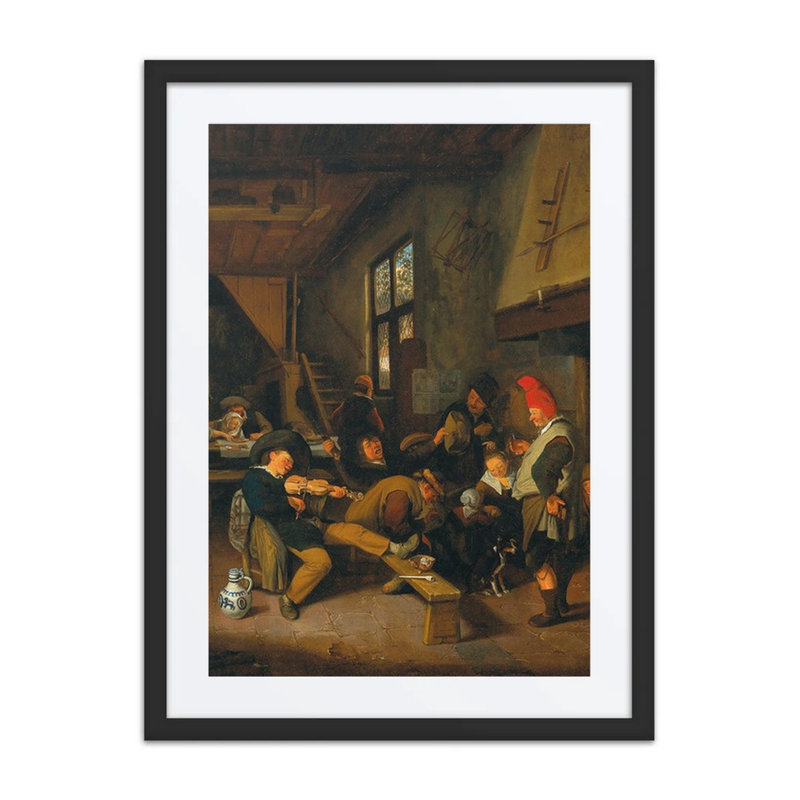A Tavern Interior with Drinking Peasants