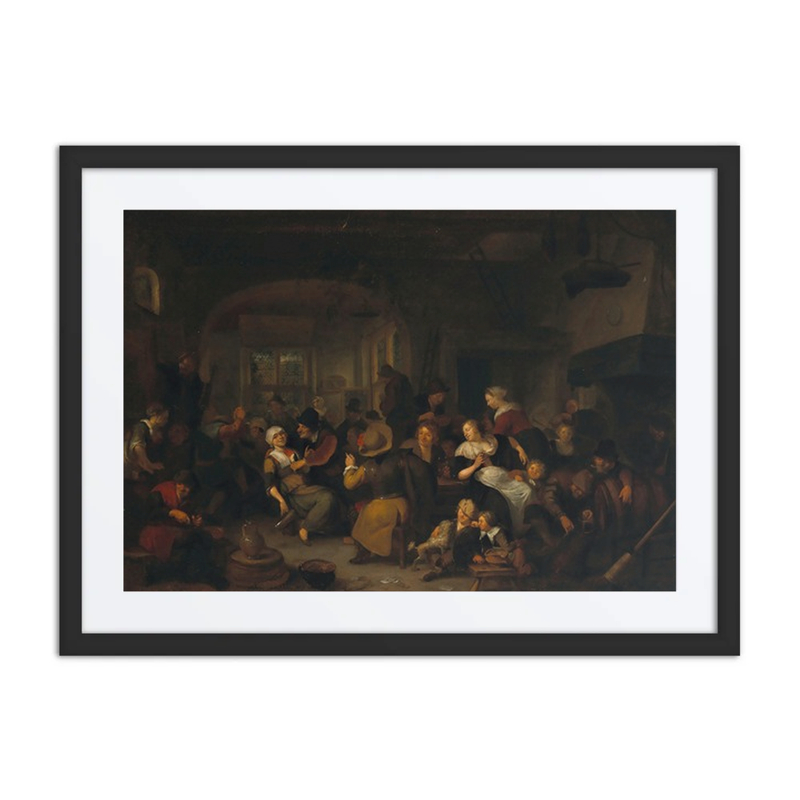 A Tavern Interior with Peasants Drinking