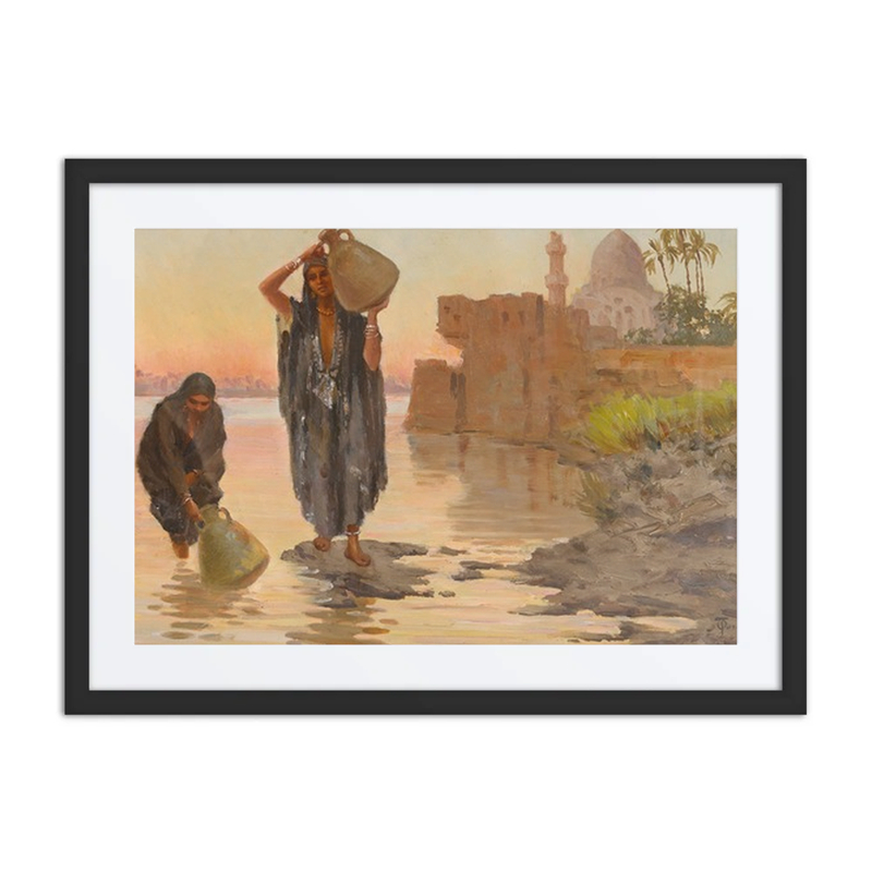 A View of Two Water Gatherers by a Mosque