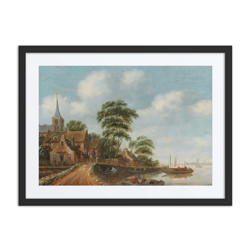 A Village on the Banks of a River