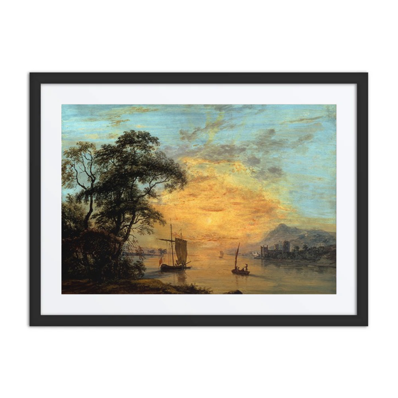 A Welsh Sunset River Landscape.