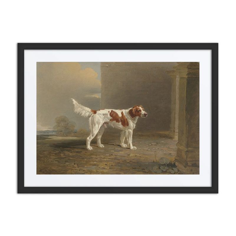 A White Setter in a Landscape by a Gateway