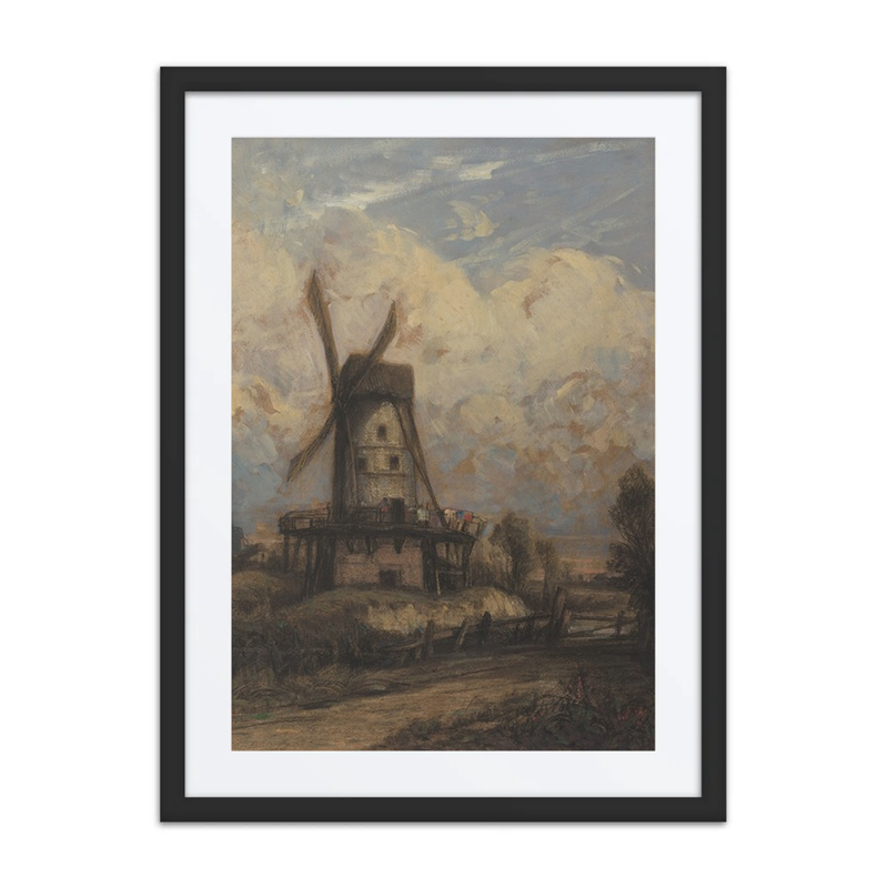 A Windmill Against a Cloudy Sky