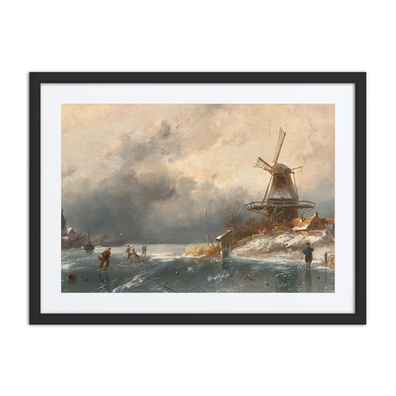 A Winter Landscape with Ice Skaters