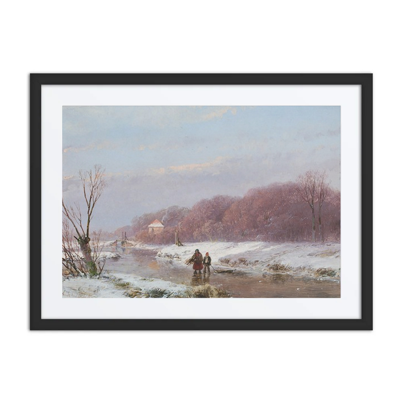A Winter Landscape with Wood Gatherers on the Ice