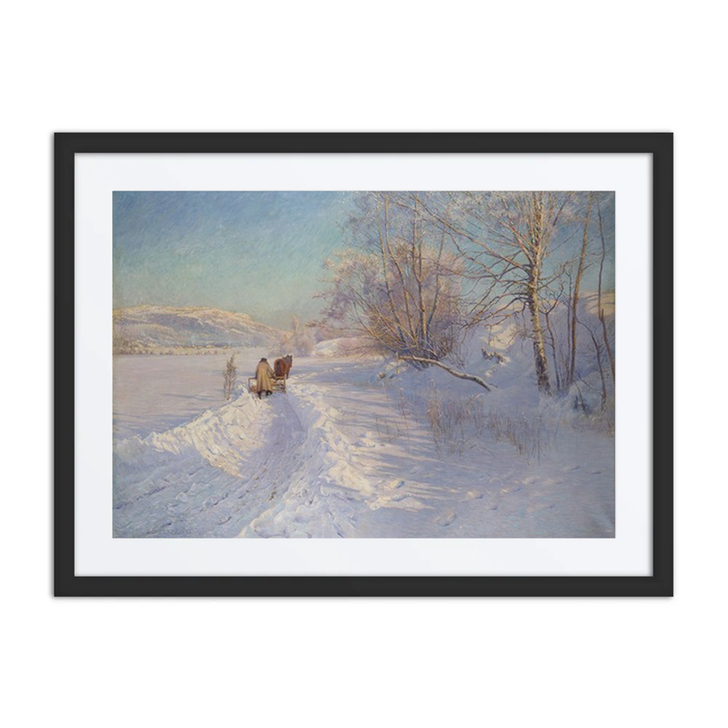 A Winter Morning After a Snowfall in Dalarna