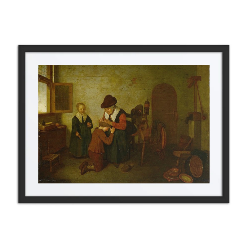 A Woman Delousing a Boy