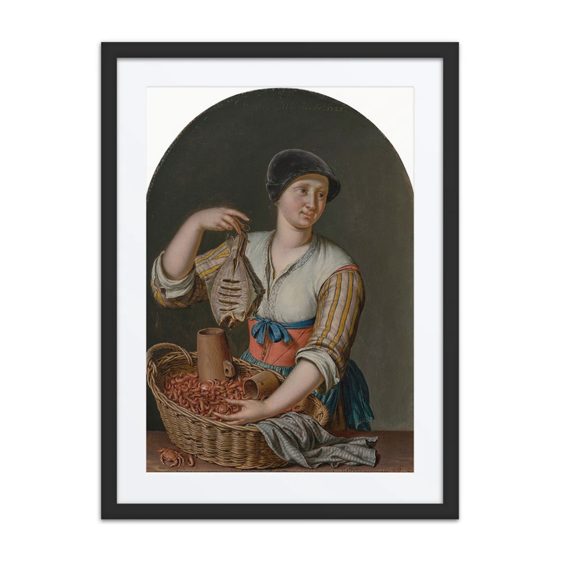 A Woman Selling Fish and Shrimp