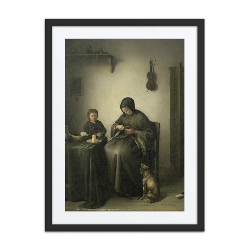A Woman Slicing Bread