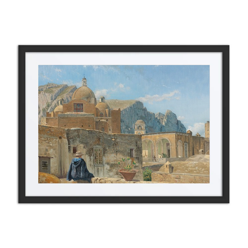 A Young Boy Seated on a Wall, Overlooking Capri