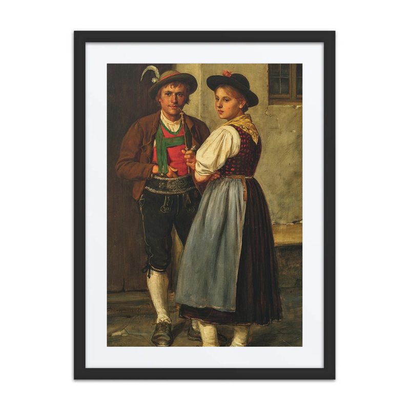 A Young Couple at the Entrance