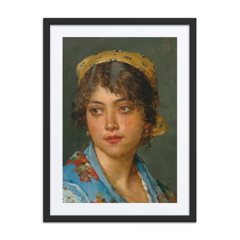 A Young Italian Woman with a Yellow Headscarf