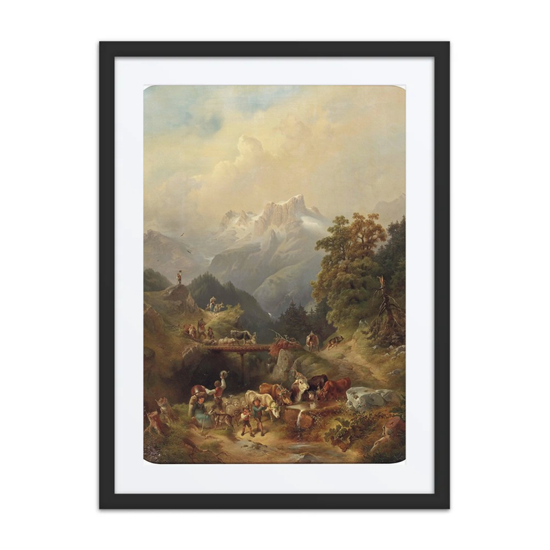 Almabtrieb Im Hochgebirge