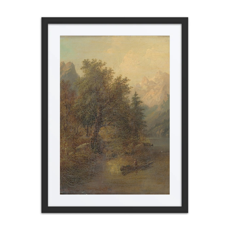 Alpine Landscape with a Boat