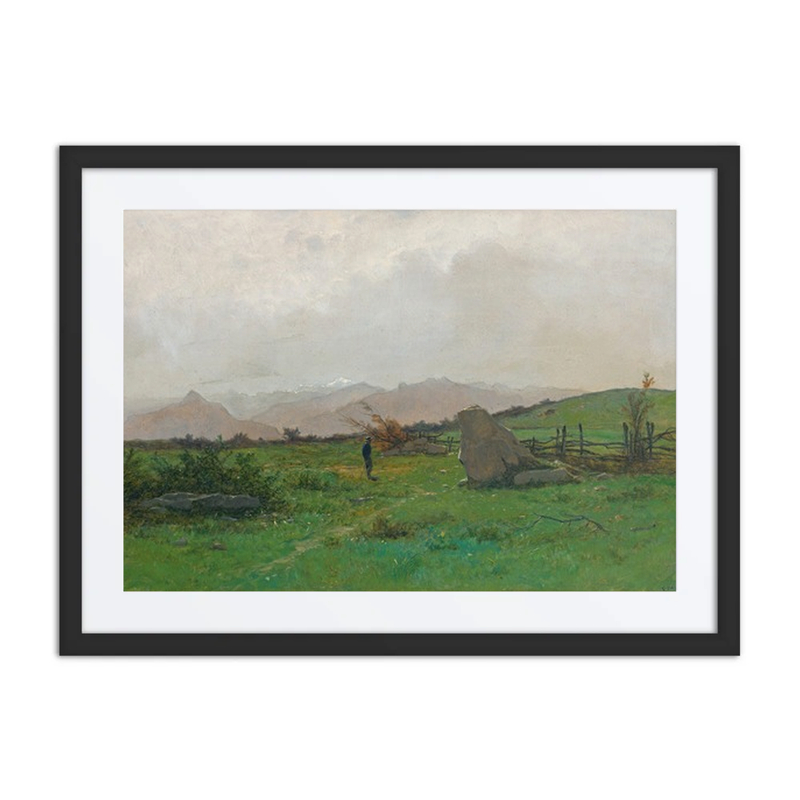 Alpine Landscape with Hiker