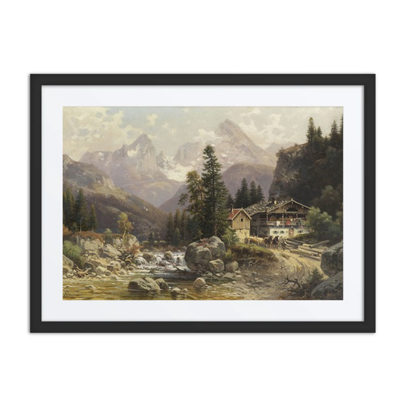 Alpine Landscape with Mill Building
