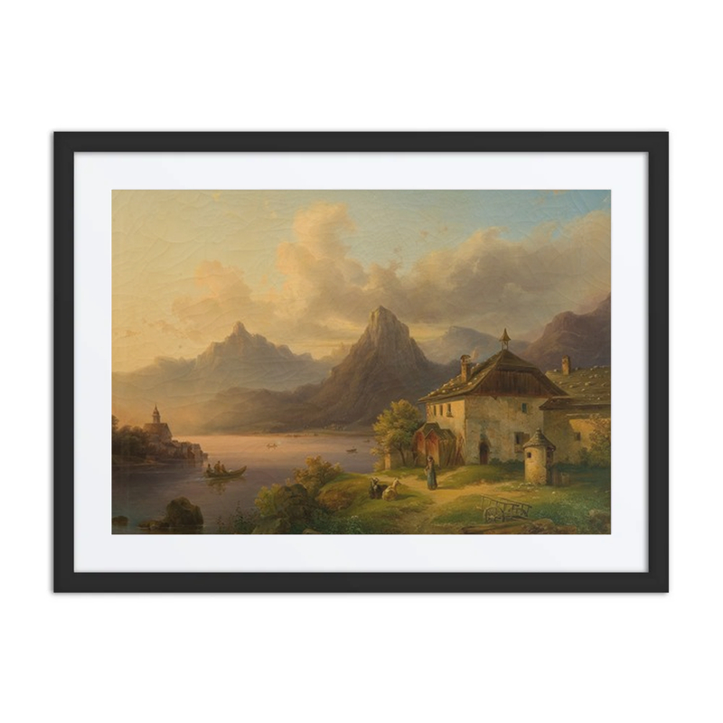 Alpine Landscape with Mountain Lake