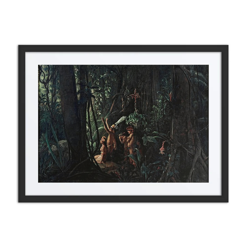 Amazonian Indians Worshiping the Sun God