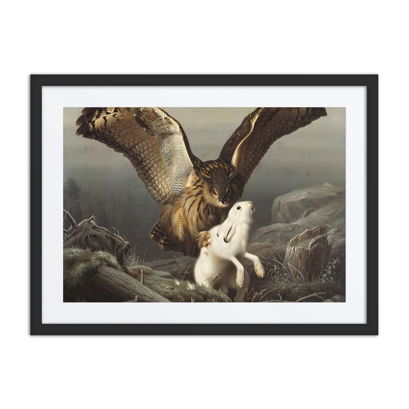 An Eagle-Owl Seizes a Hare