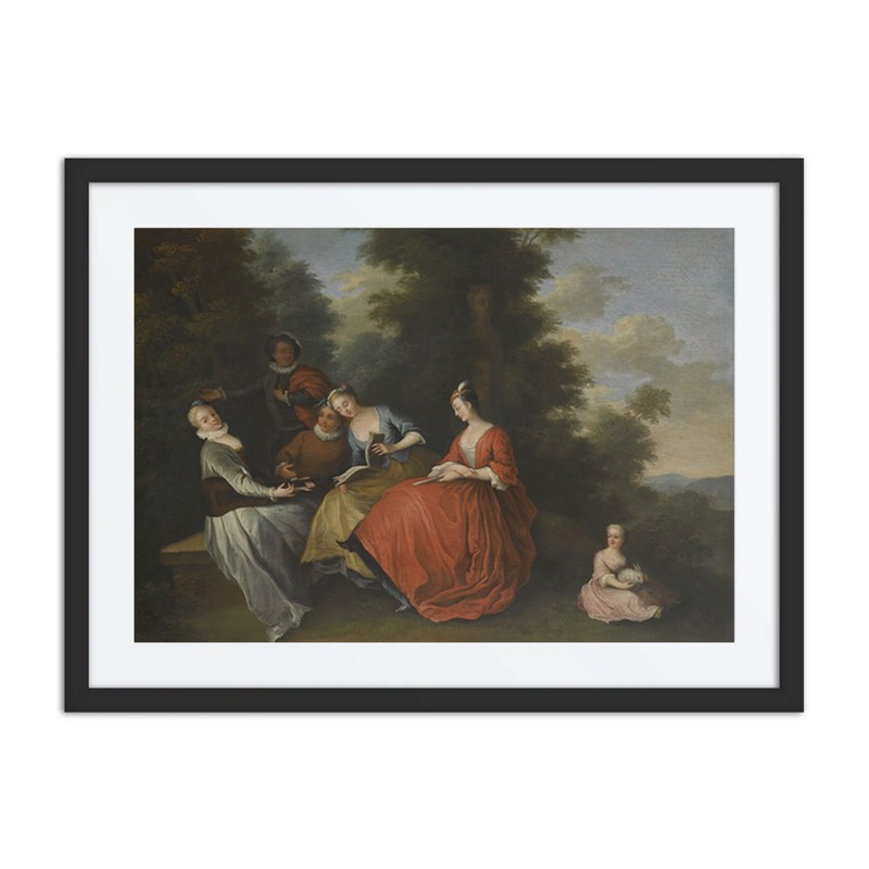 An Elegant Company Seated Outdoors Making Music