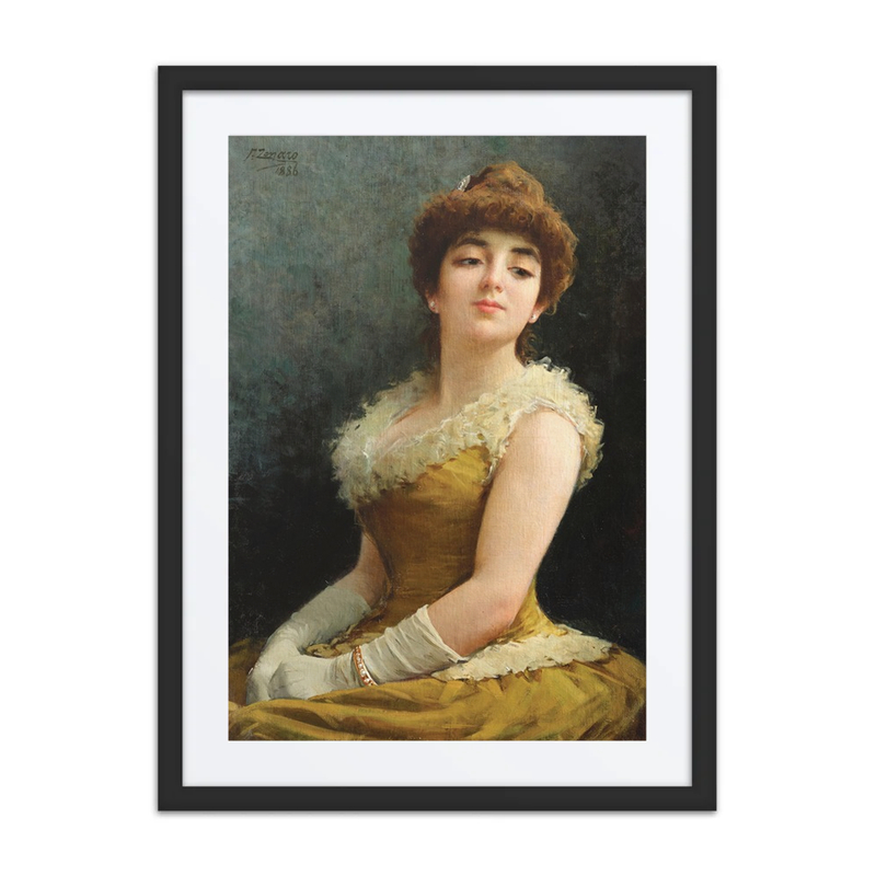 An Elegant Lady in a Yellow Dress