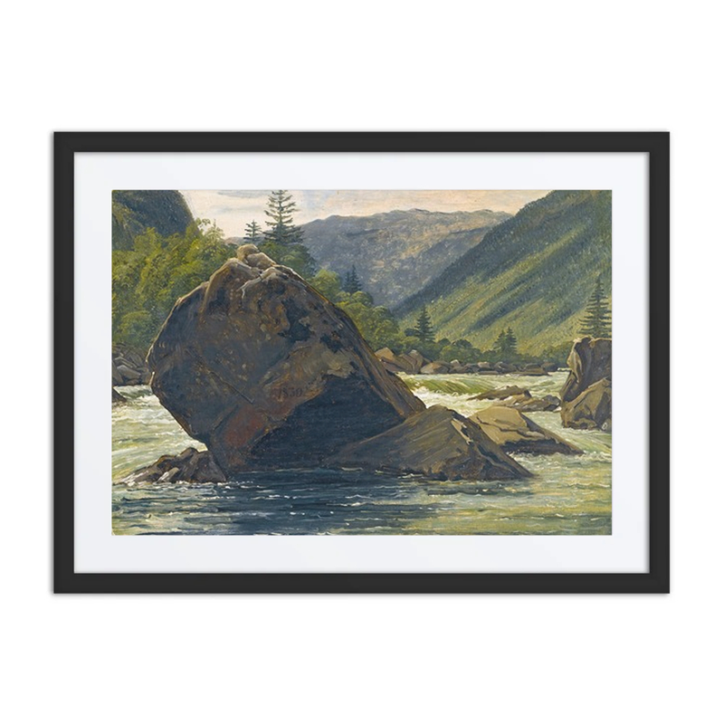 An Erratic Rock in the Rapids