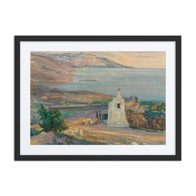 An Evening Coastal Landscape with Chapel