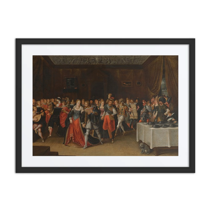 An Interior Scene with Elegant Figures at a Wedding