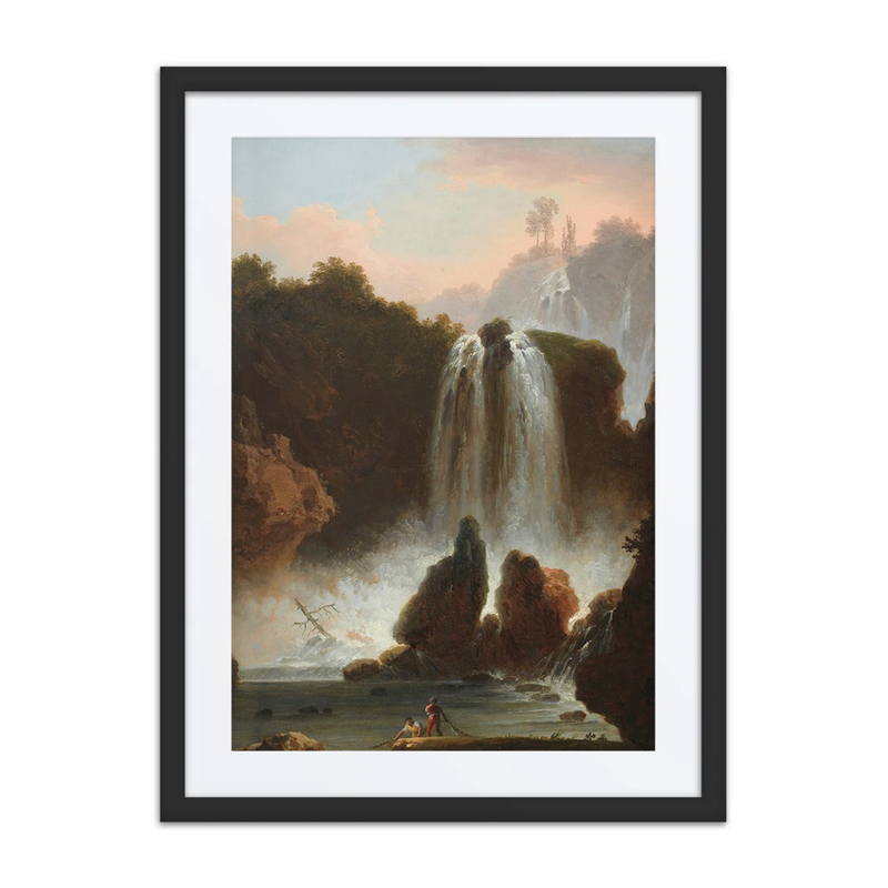 An Italian Landscape with a Waterfall