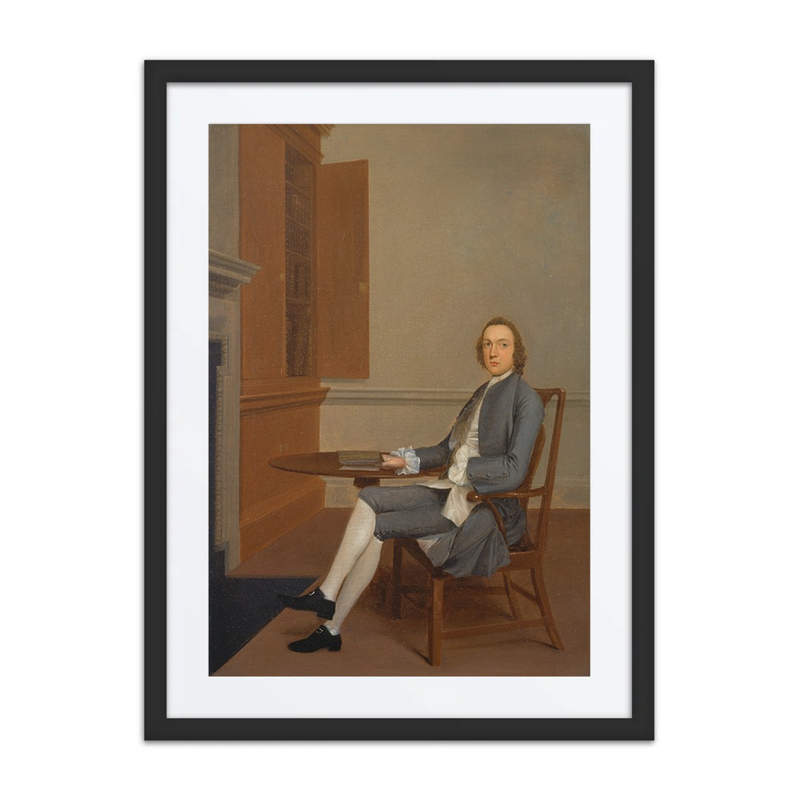 An Unknown Man Seated at a Table