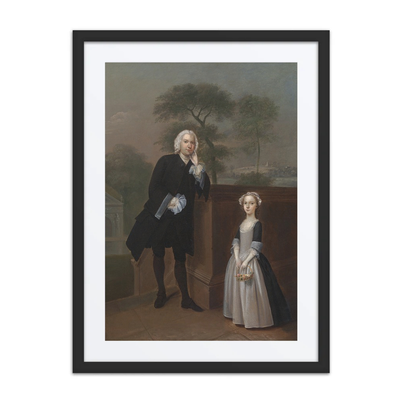 An Unknown Man with His Daughter