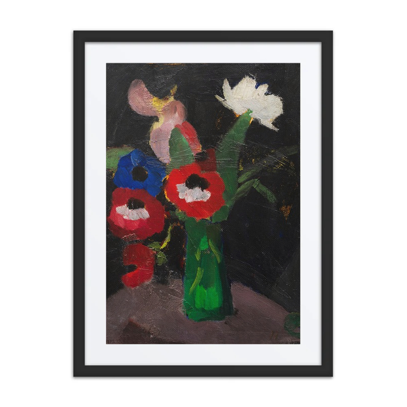Anemone Bouquet on Black Background III