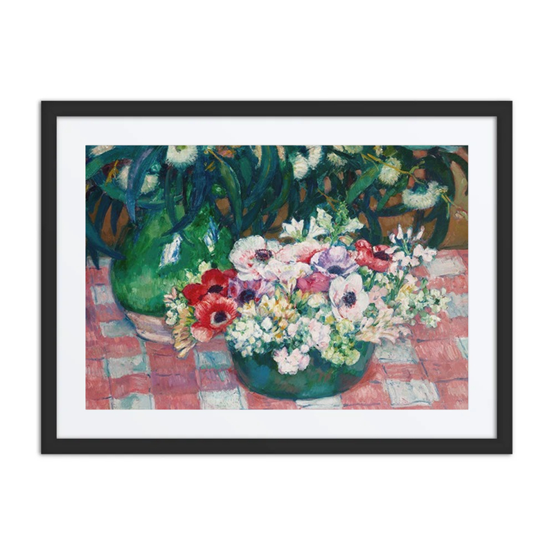 Anemones and Eucalyptus