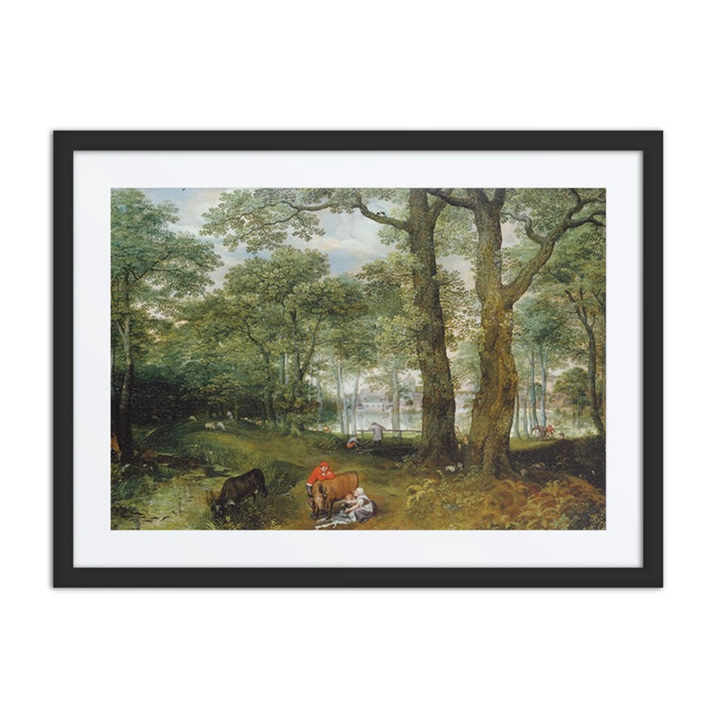 Animals Grazing Beneath Trees
