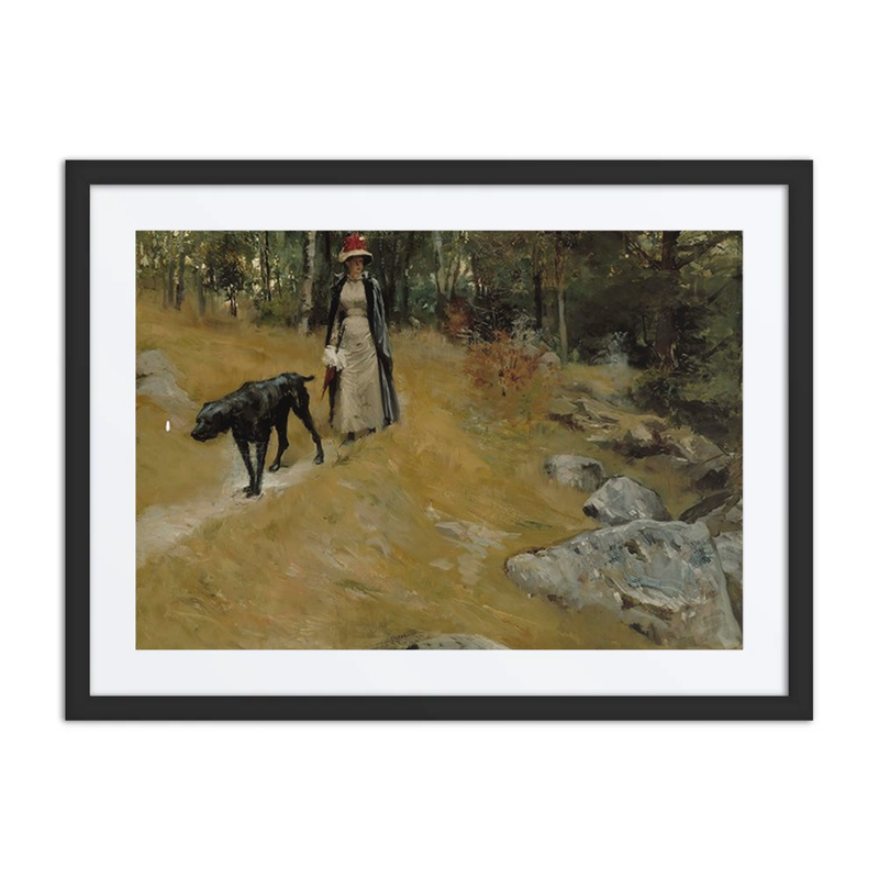 Annie Edelfelt with a Dog