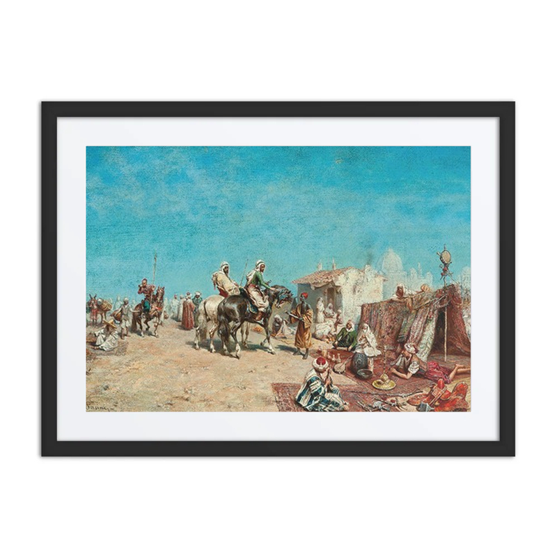 Arab Merchants at a Market by the City Walls