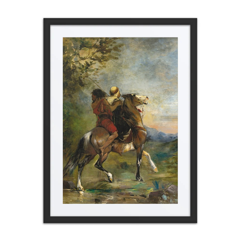 Arab on Horseback Carrying a Passenger