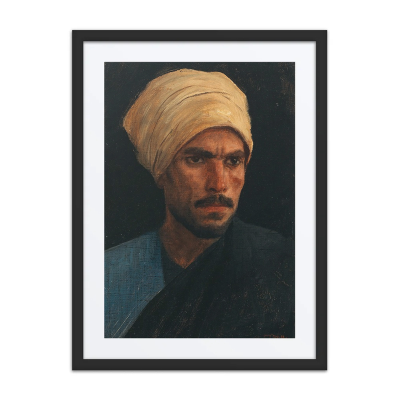Arab with Yellow Turban and Blue Burnous