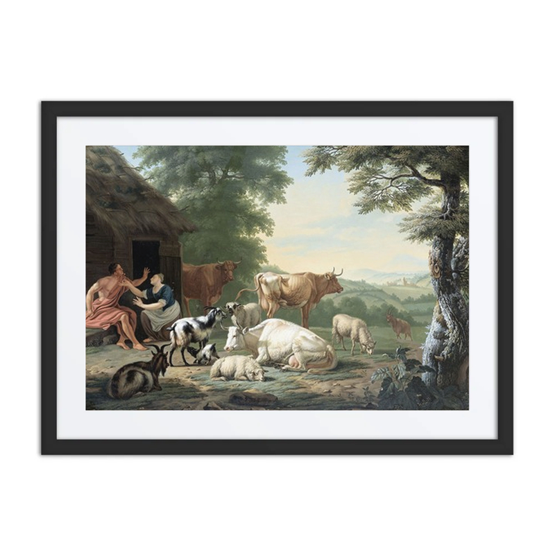 Arcadian Landscape with Shepherds and Cattle