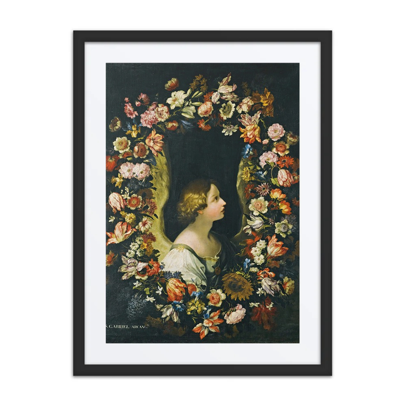 Archangel Gabriel in a Floral Garland