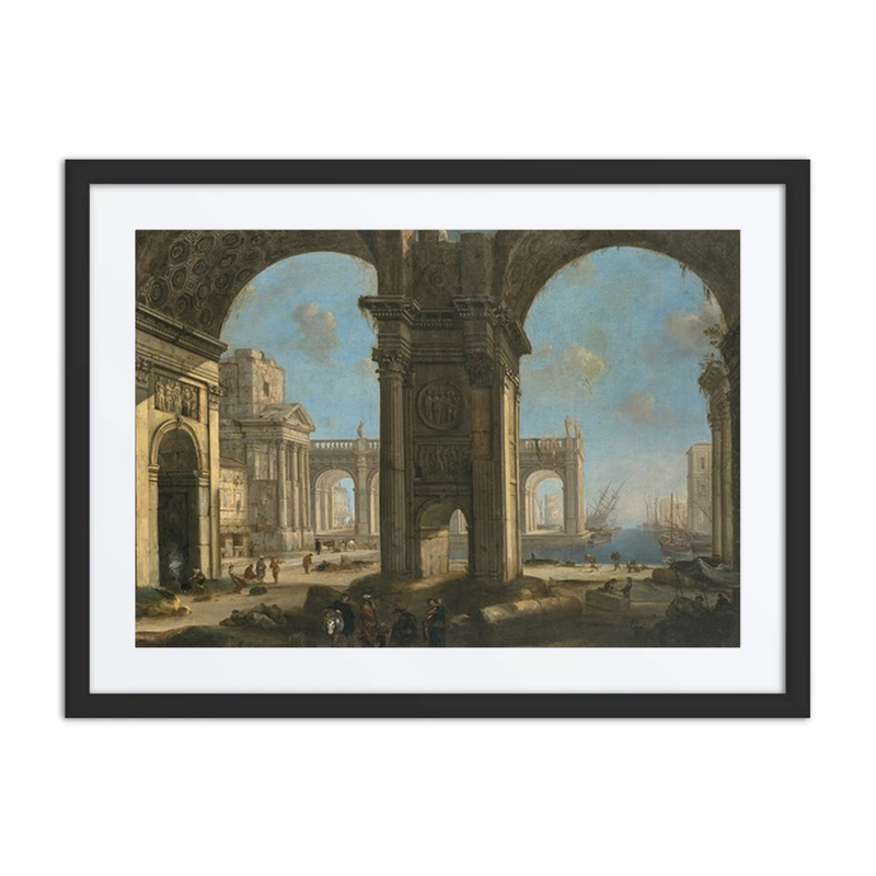 Architectural Capriccio with a Harbour