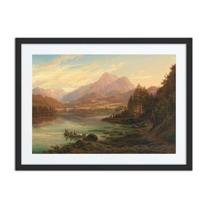 Aussicht Von Altausseersee Gegen Karlseisfeld Am Dachstein, Den Hohen Seirrstein Und Ruinen Von Pfluigsberg Und Baron Zedlitz Haus Am Seeufer