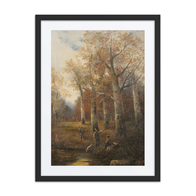 Autumn Landscape with Hunters