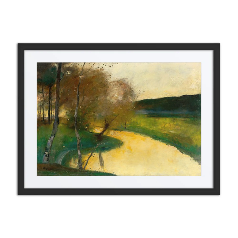 Autumn Stream in Evening Light, Thuringia