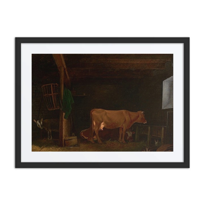 Barn Interior with Cattle