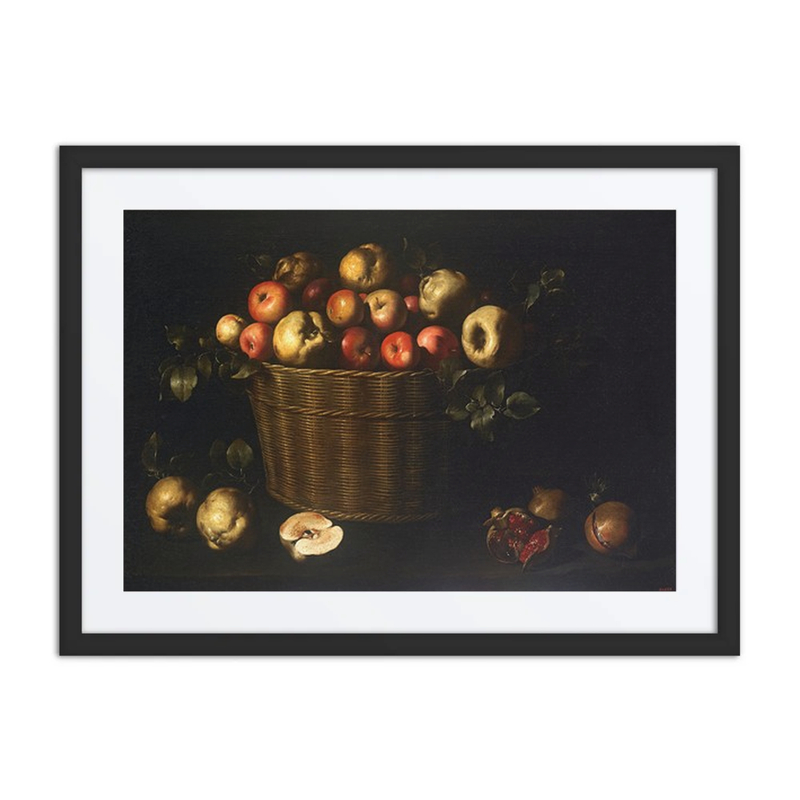 Basket with Apples, Quinces and Pomegranates